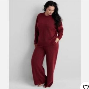 State of Day Ribbed Knit Sweater - Deep Maroon